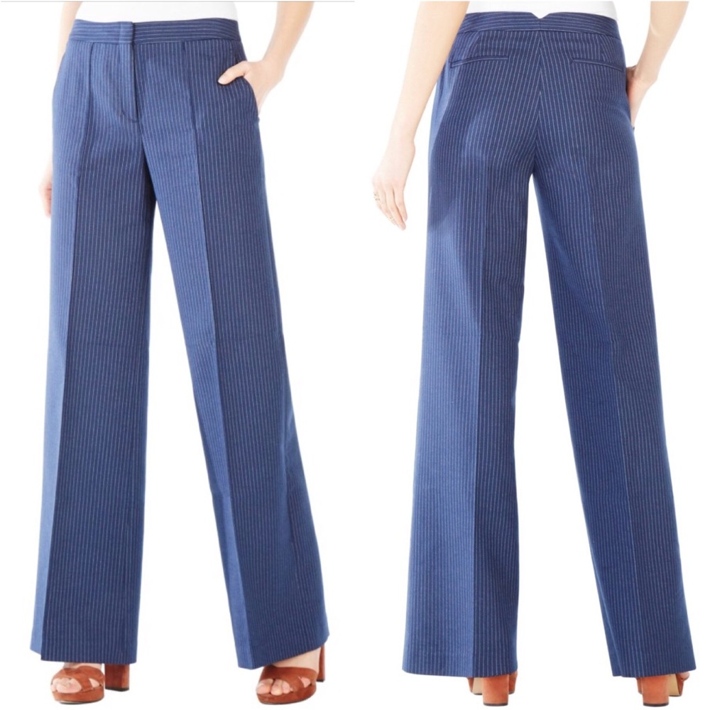 BCBGMaxAzria Blue Wide Leg Pants